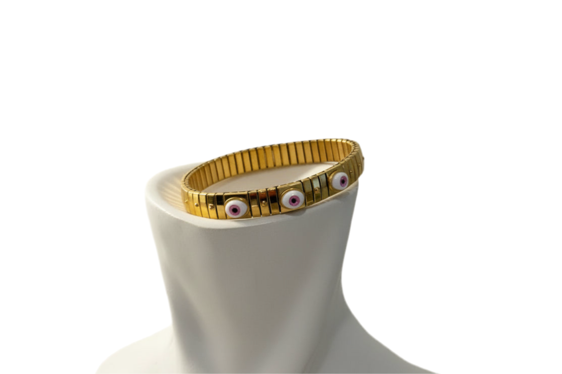 Pink Devil Eye Bracelet