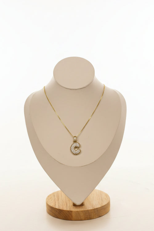 Bubble Initial Necklace